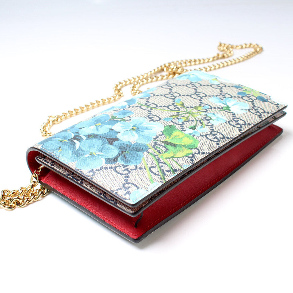Gucci 402724 Blooms Chain Wallet Bag