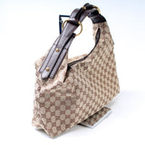 Gucci 115867 Horsebit GG Canvas Hobo Bag