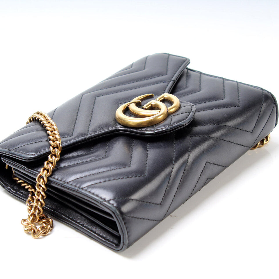 Gucci 474575 Marmont Chain Wallet Bag