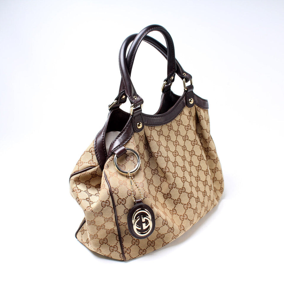 Gucci 211944 Sukey GG Canvas Medium Bag