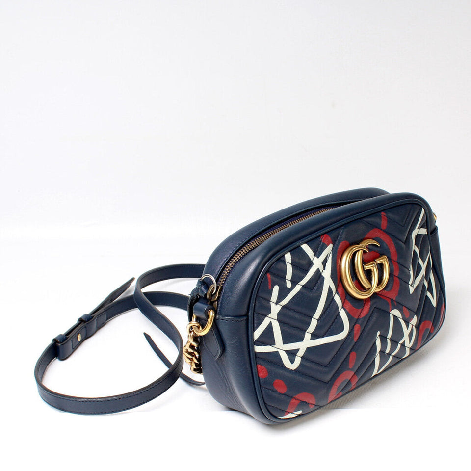 Gucci 447632 Marmont Small Leather Camera Bag
