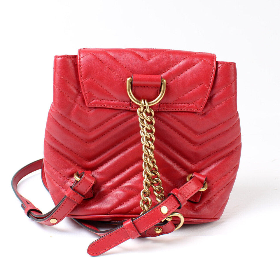 Gucci 528129 Marmont Mini Leather Backpack Bag