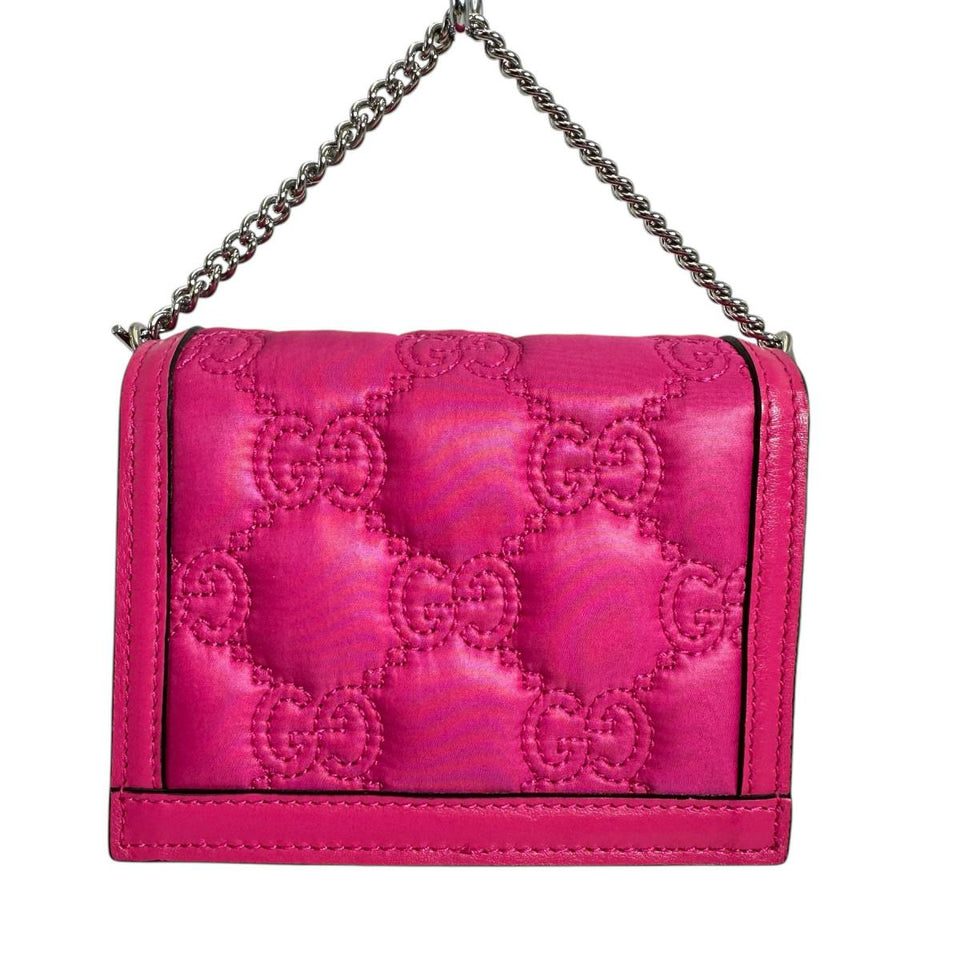 Gucci Handbag Nylon, Leather pink Handbag 2WAY bag GG Mini Matelasse Women