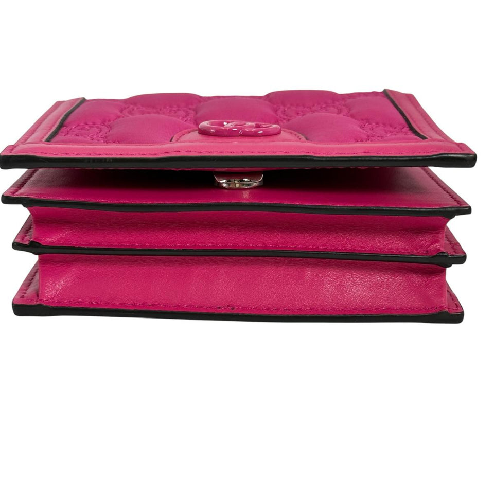 Gucci Handbag Nylon, Leather pink Handbag 2WAY bag GG Mini Matelasse Women