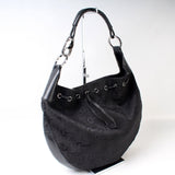 Gucci 179778 Horsebit Canvas Hobo Bag