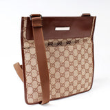 Gucci 019-0348 GG Canvas Flat Crossbody Bag