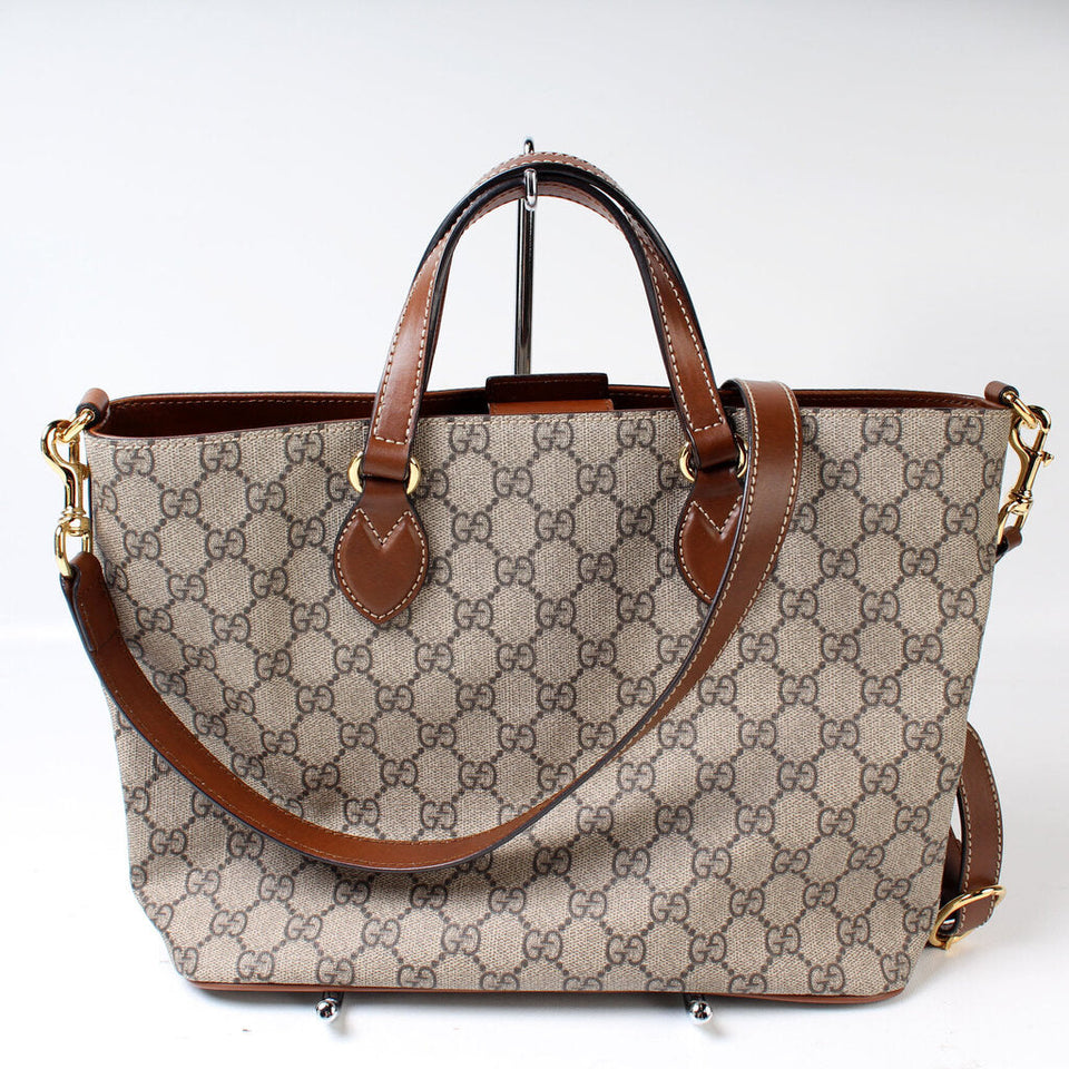 Gucci 473887 GG Supreme Soft Super Small Tote Bag