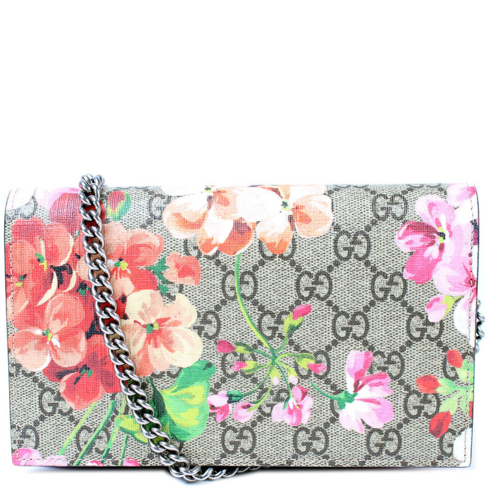 Gucci 402724 Blooms Chain Wallet Bag