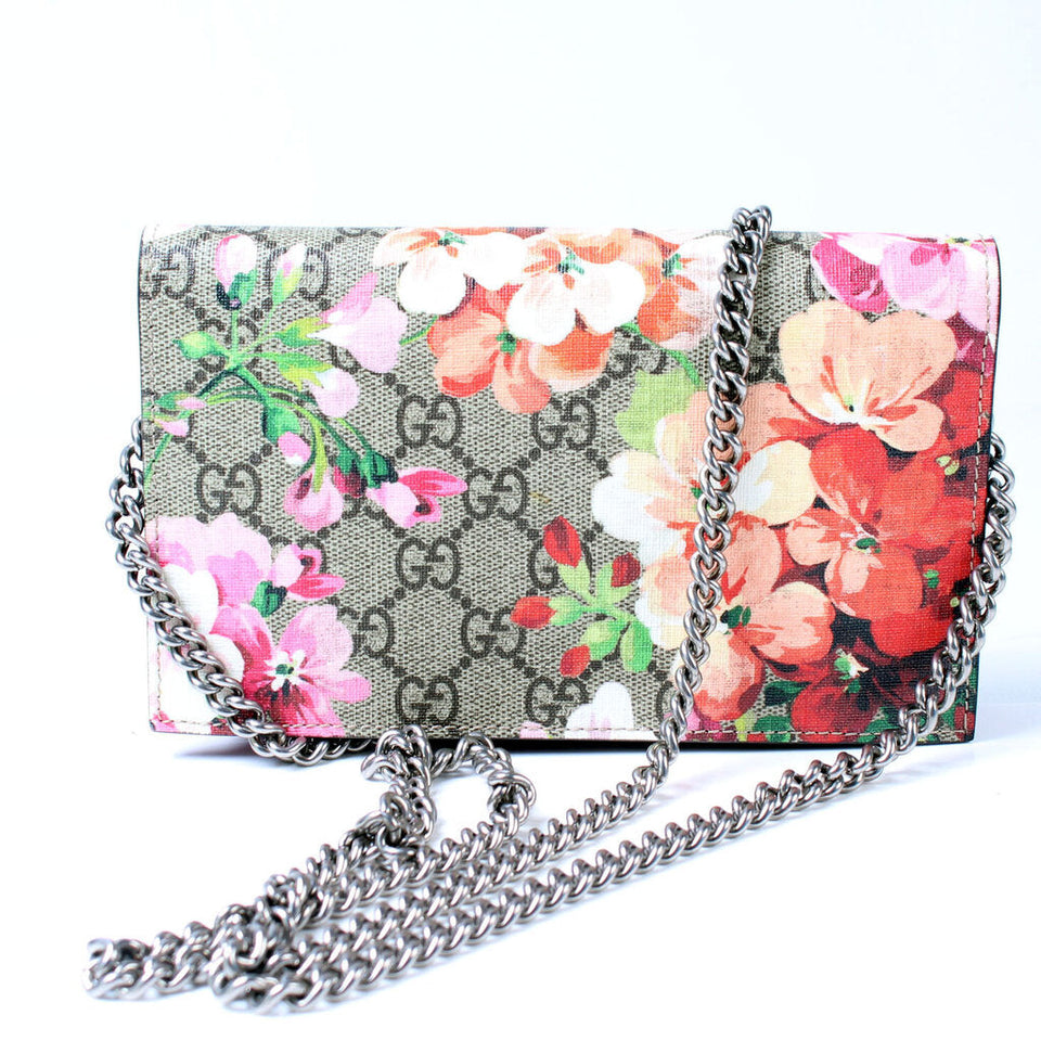 Gucci 402724 Blooms Chain Wallet Bag