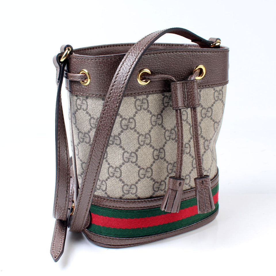 Gucci 550620 GG Supreme Ophidia Mini Bucket Bag