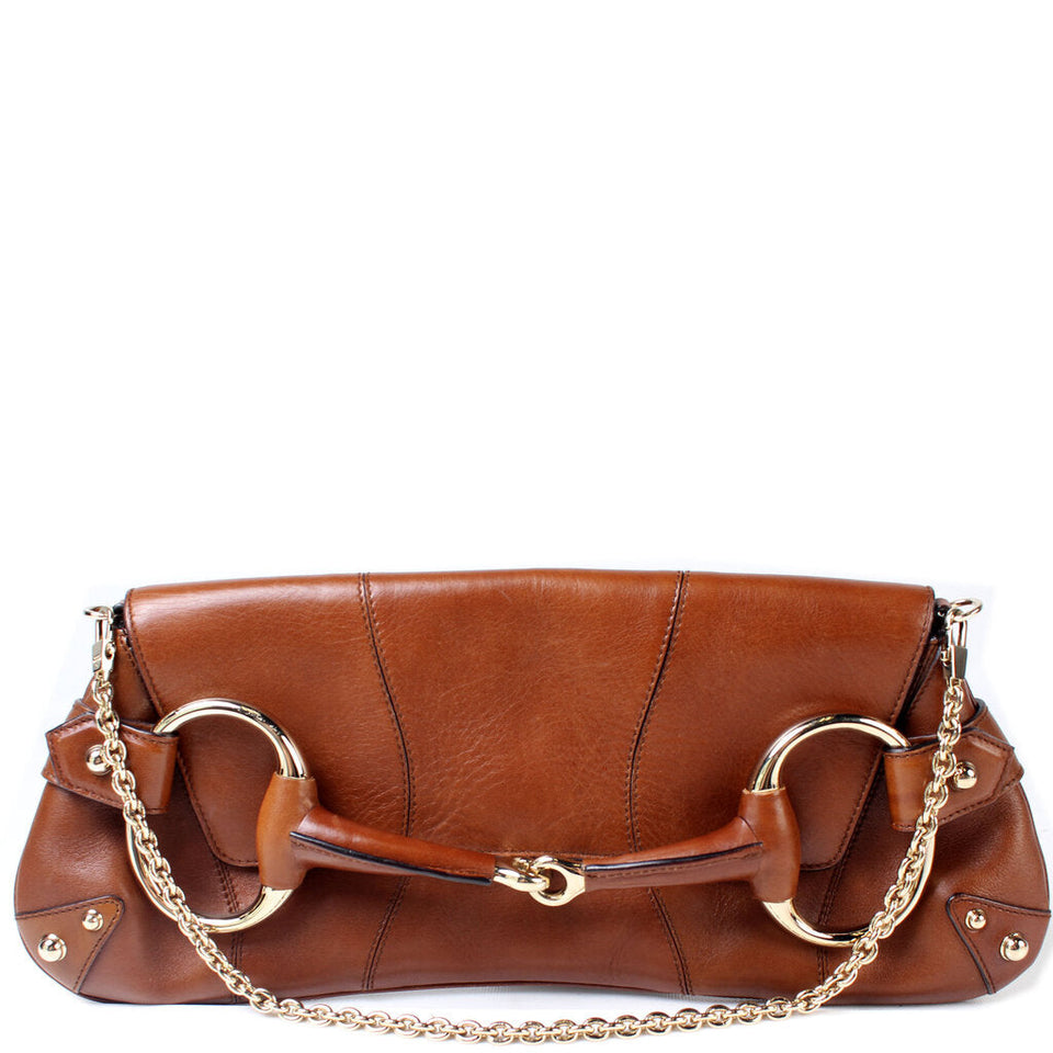 Gucci 131471 Horsebit Chain Clutch Bag