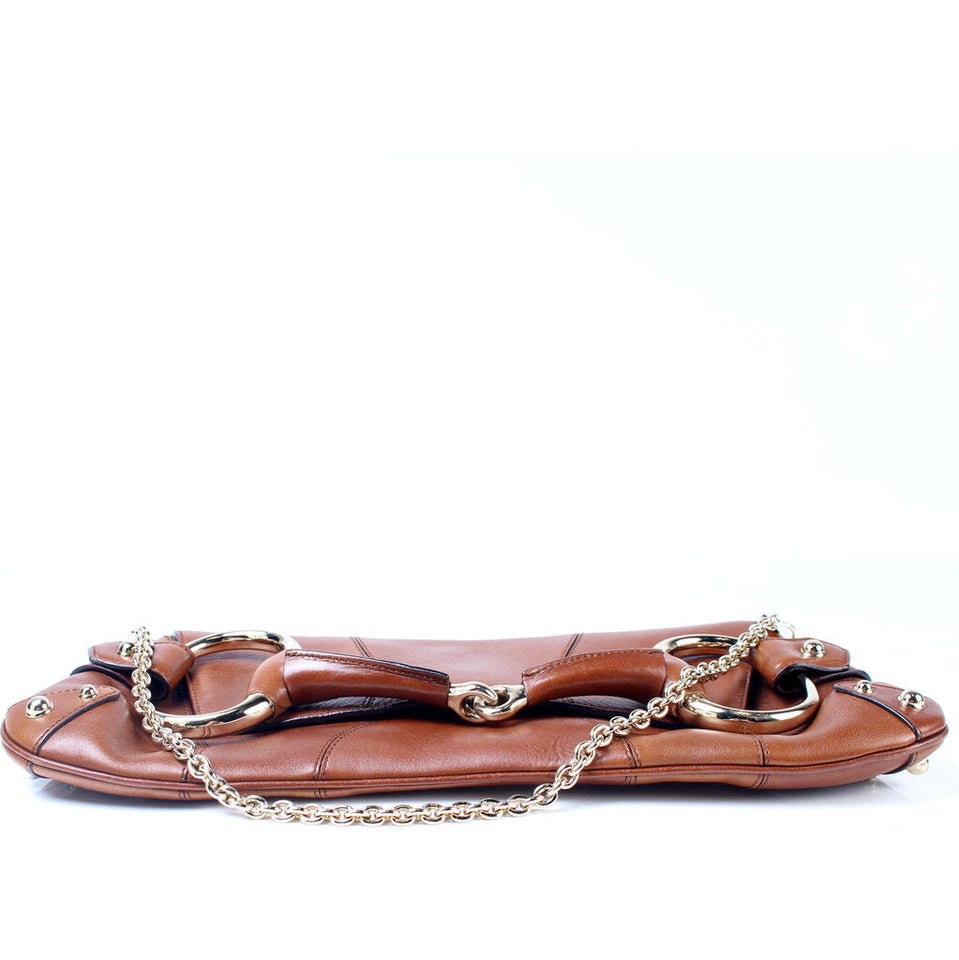 Gucci 131471 Horsebit Chain Clutch Bag