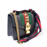 Gucci 431666 Sylvie Mini Leather Shoulder Bag