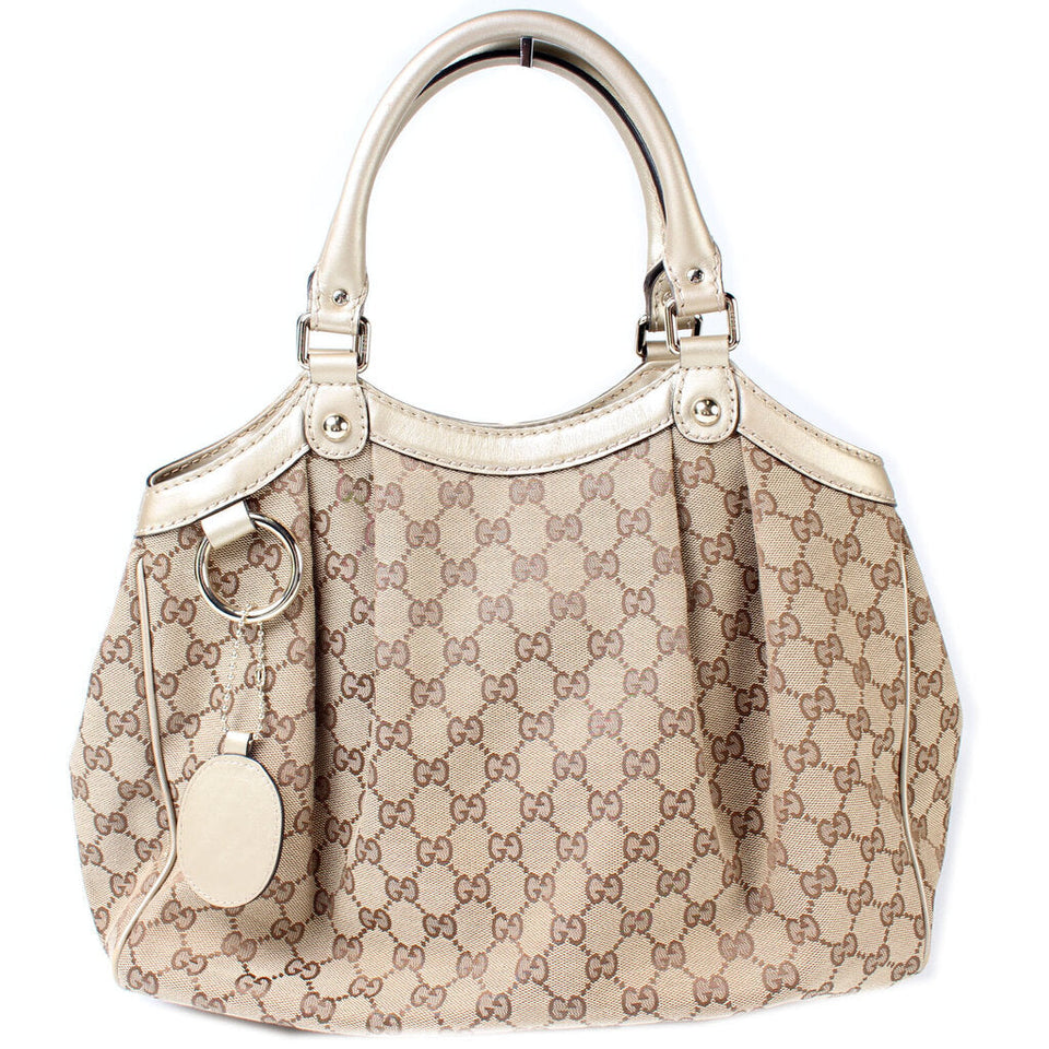 Gucci 211944 Sukey GG Canvas Medium Bag