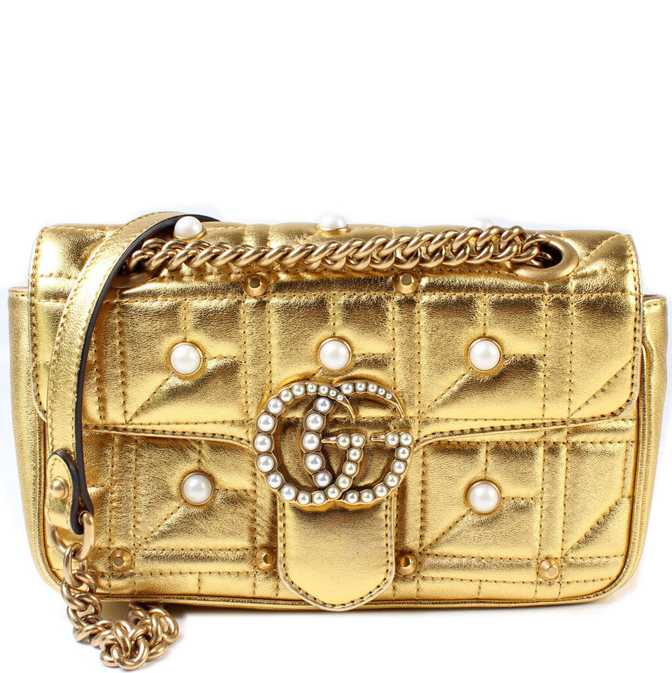 Gucci 446744 Marmont Shoulder Mini Flap Bag