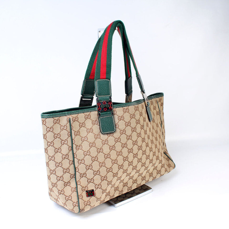 Gucci 145758 GG Canvas Medium Tote Bag