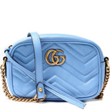 Gucci 448065 Marmont Mini Camera Blue Bag