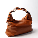 Gucci 115867 Horsebit Leather Hobo Bag
