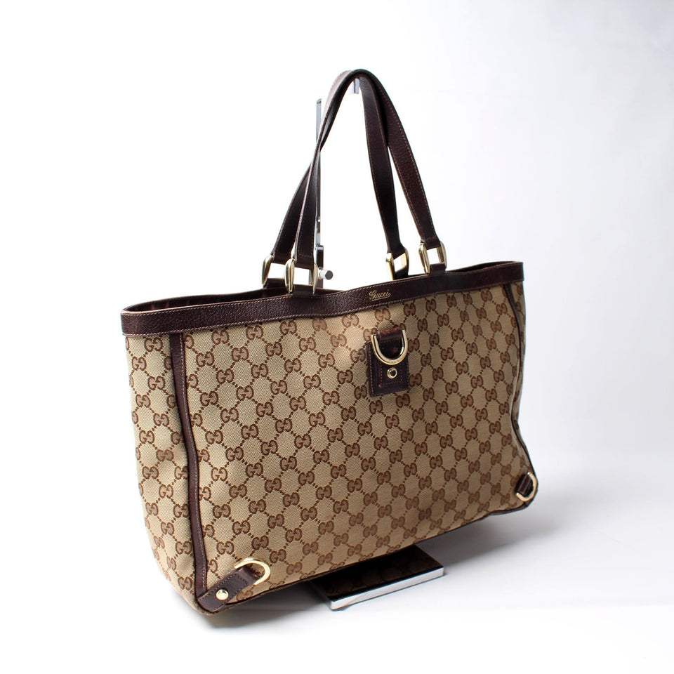 Gucci 141472 GG Canvas Abbey Tote Bag