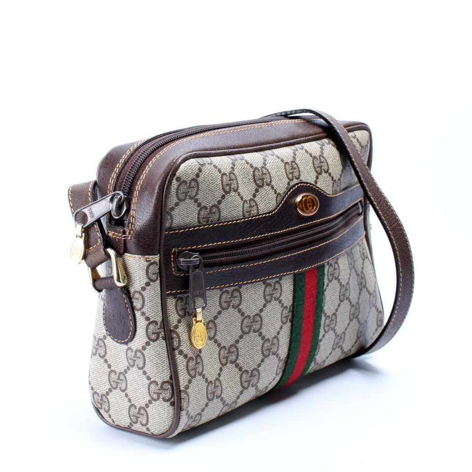 Gucci Vintage GG Canvas Crossbody Bag