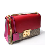 Gucci 409486 Padlock GG Supreme Shoulder Medium Bag