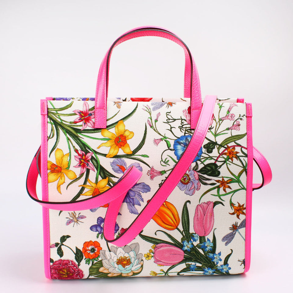 Gucci 550141 Canvas Flora Tote Medium Bag