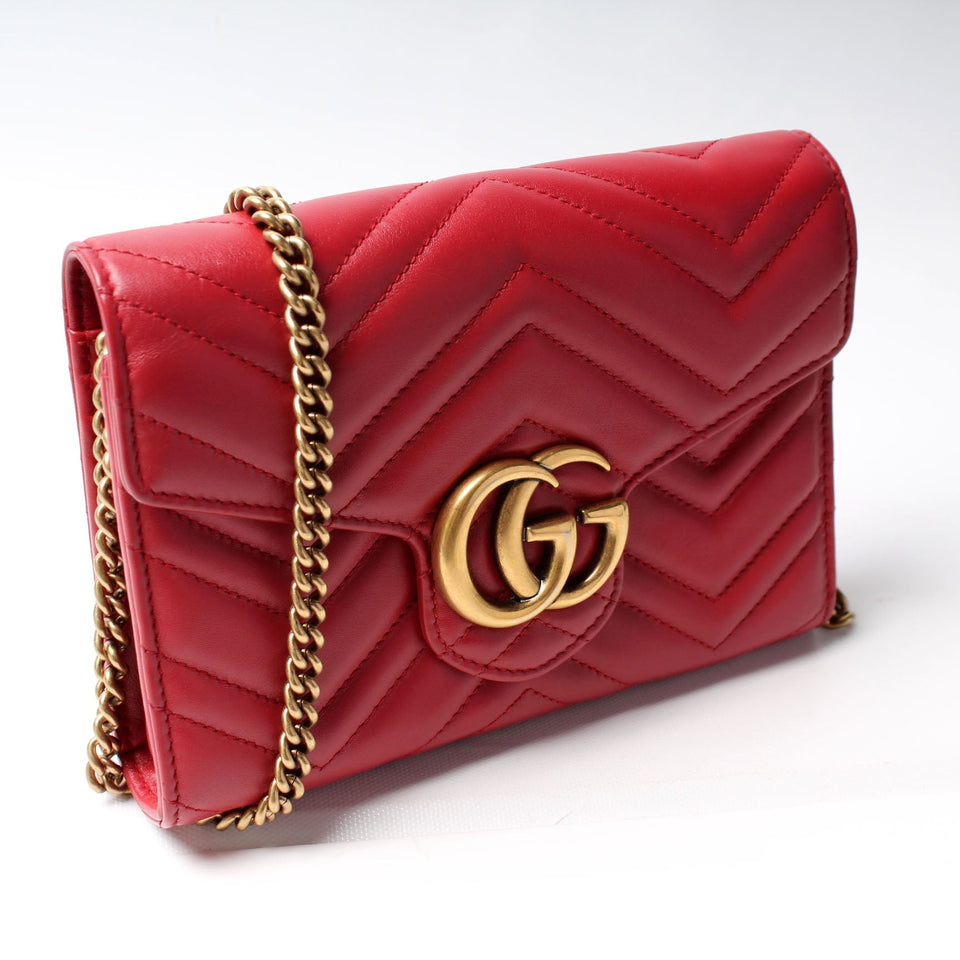 Gucci 474575 Marmont Chain Wallet Bag