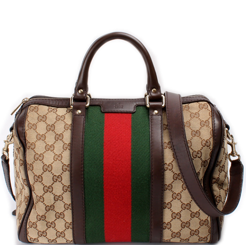 Gucci 247205 Boston Canvas Bag