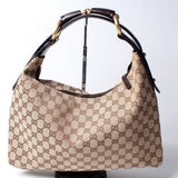 Gucci 115867 Horsebit GG Hobo Bag