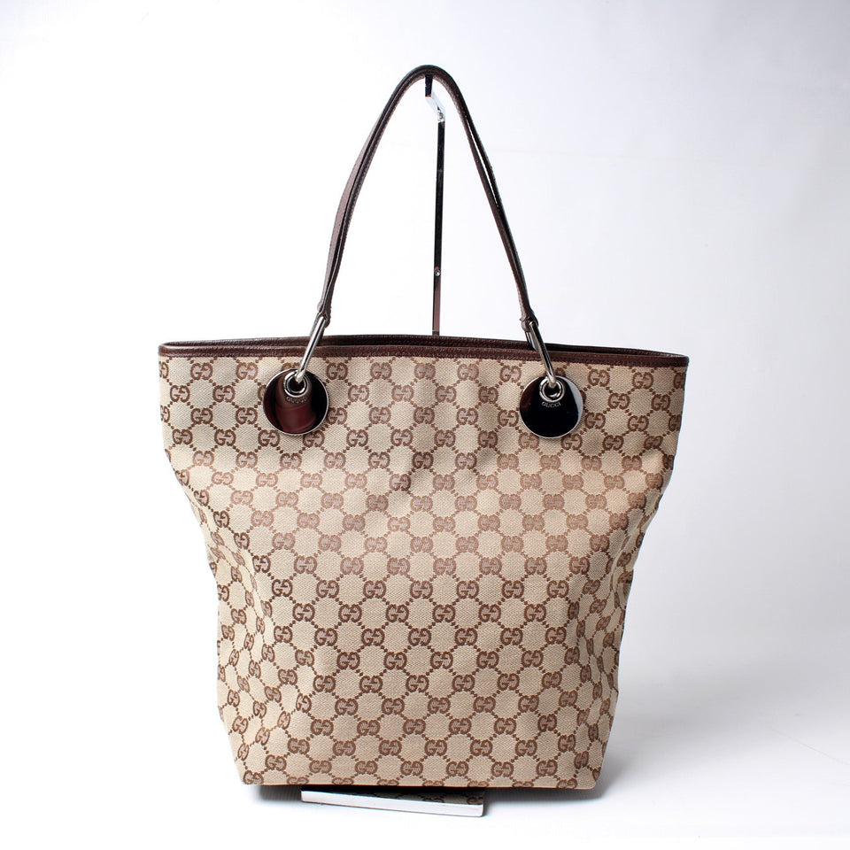 Gucci 120836 GG Canvas Tote Bag