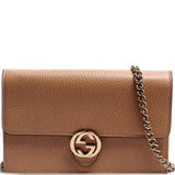 Gucci 510314 Dollar Calfskin Interlocking G Chain Wallet Bag