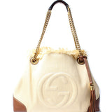 Gucci 308982 Soho Raffia Shoulder Medium Bag