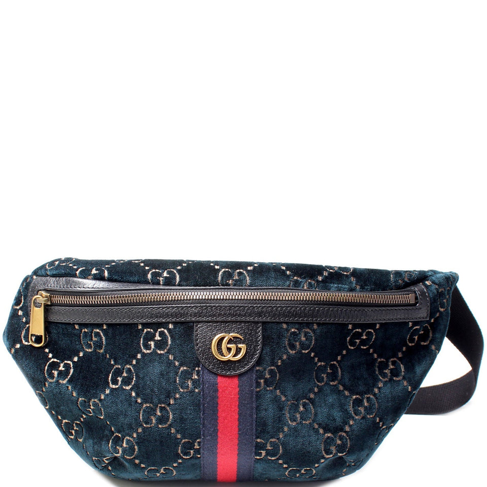 Gucci 574968 Velvet Web Waist Bag