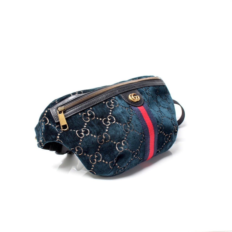 Gucci 574968 Velvet Web Waist Bag
