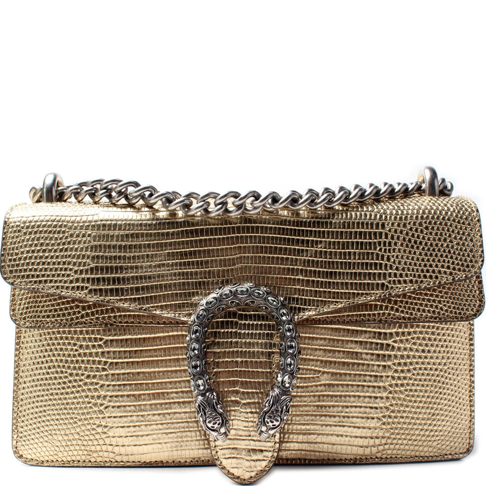 Gucci 499623 Dionysus Lizard Embossed Leather Bag