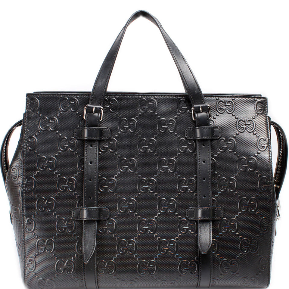 Gucci 625774 GG Debossed Tote Bag