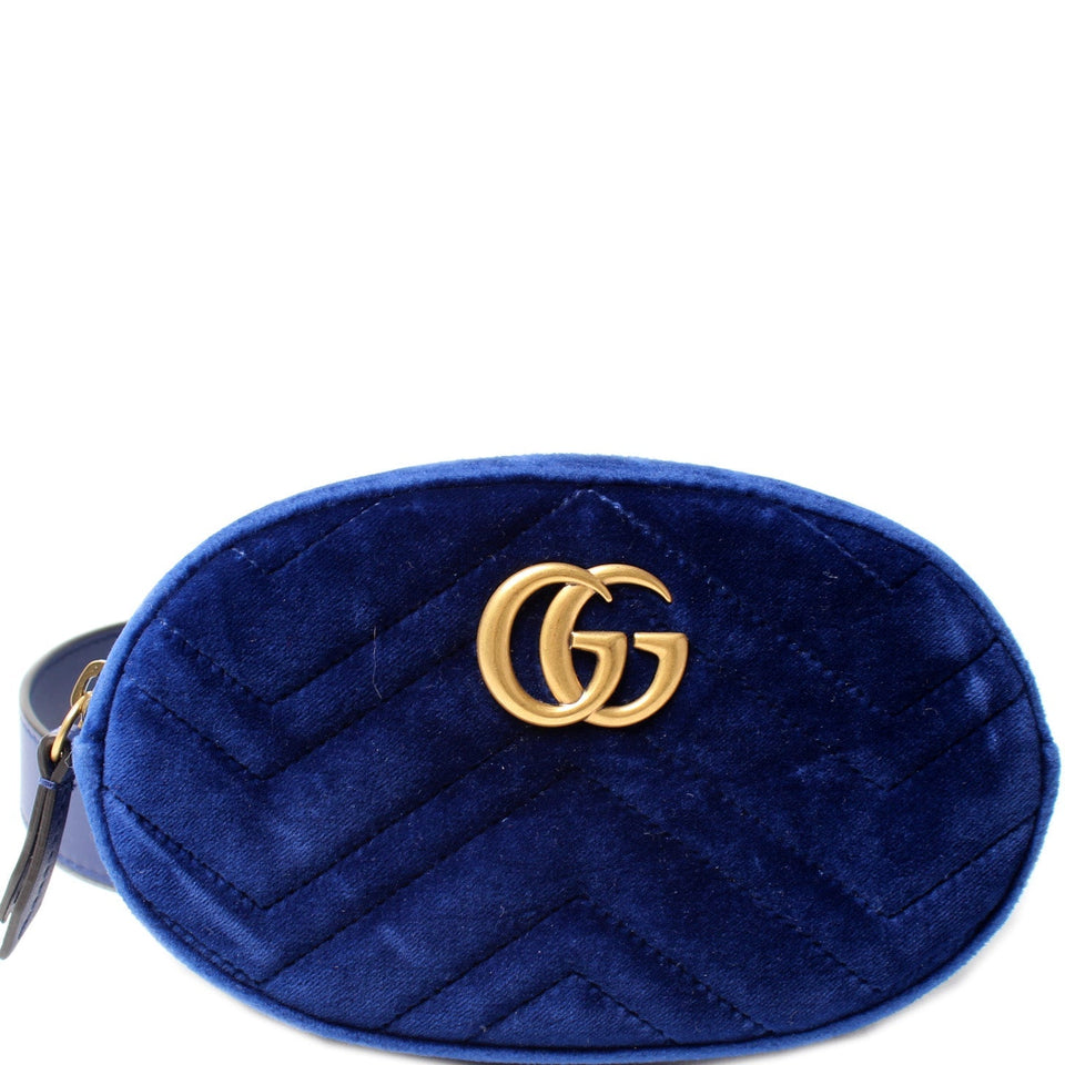 Gucci 476434 Marmont Velvet Belt Bag