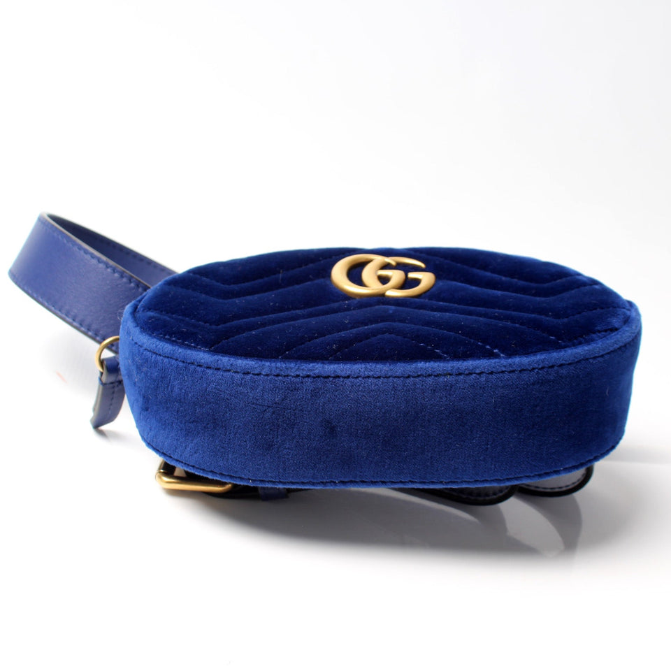 Gucci 476434 Marmont Velvet Belt Bag