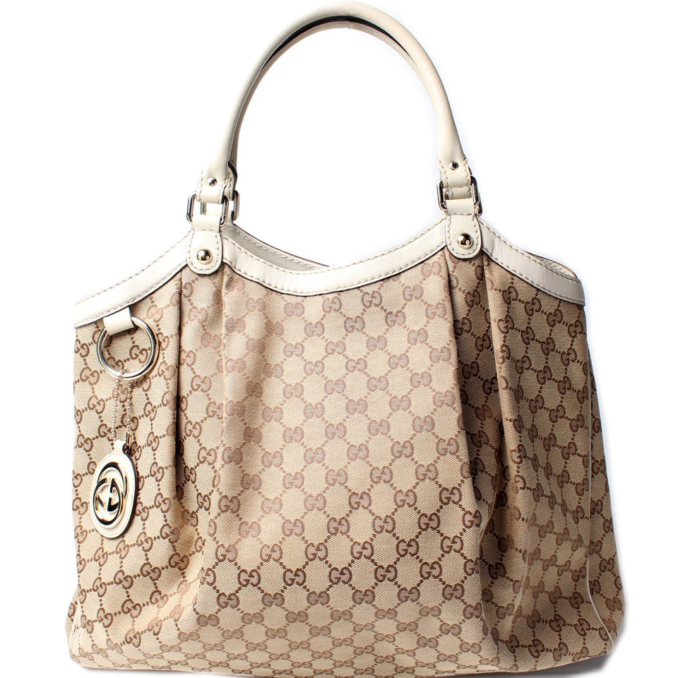 Gucci 211943 Sukey GG Canvas Large Bag