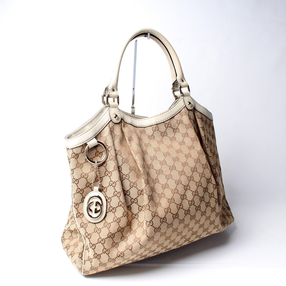 Gucci 211943 Sukey GG Canvas Large Bag