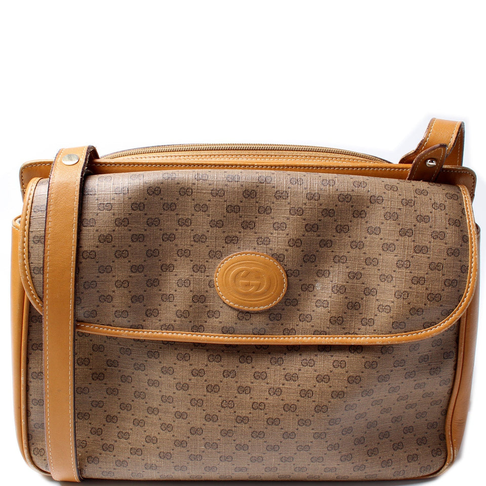 Gucci Vintage Micro GG Canvas Shoulder Bag