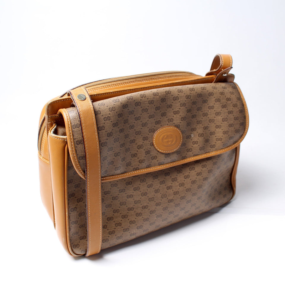 Gucci Vintage Micro GG Canvas Shoulder Bag