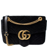 Gucci 443496 Marmont Velvet Shoulder Medium Bag
