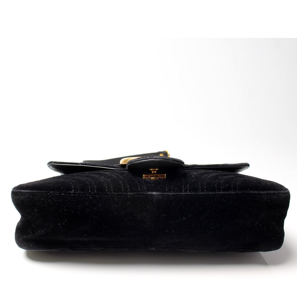 Gucci 443496 Marmont Velvet Shoulder Medium Bag