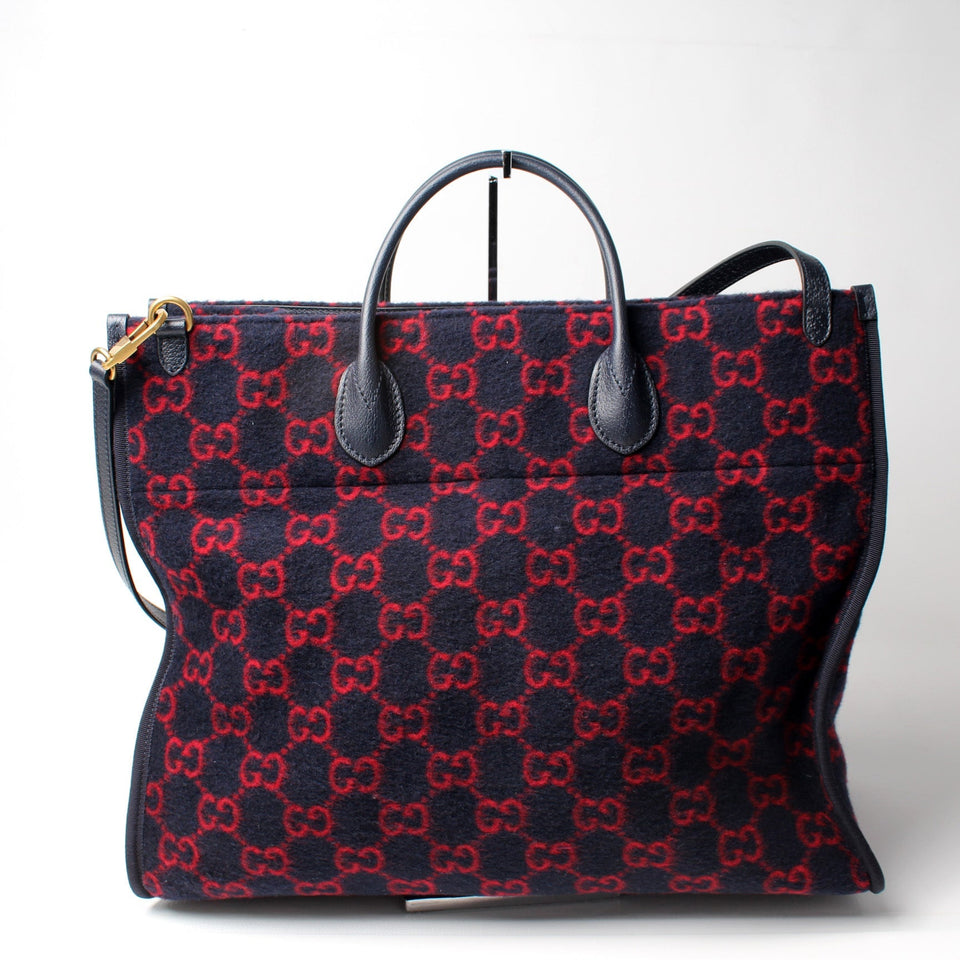 Gucci 598169 GG Wool Tote Bag