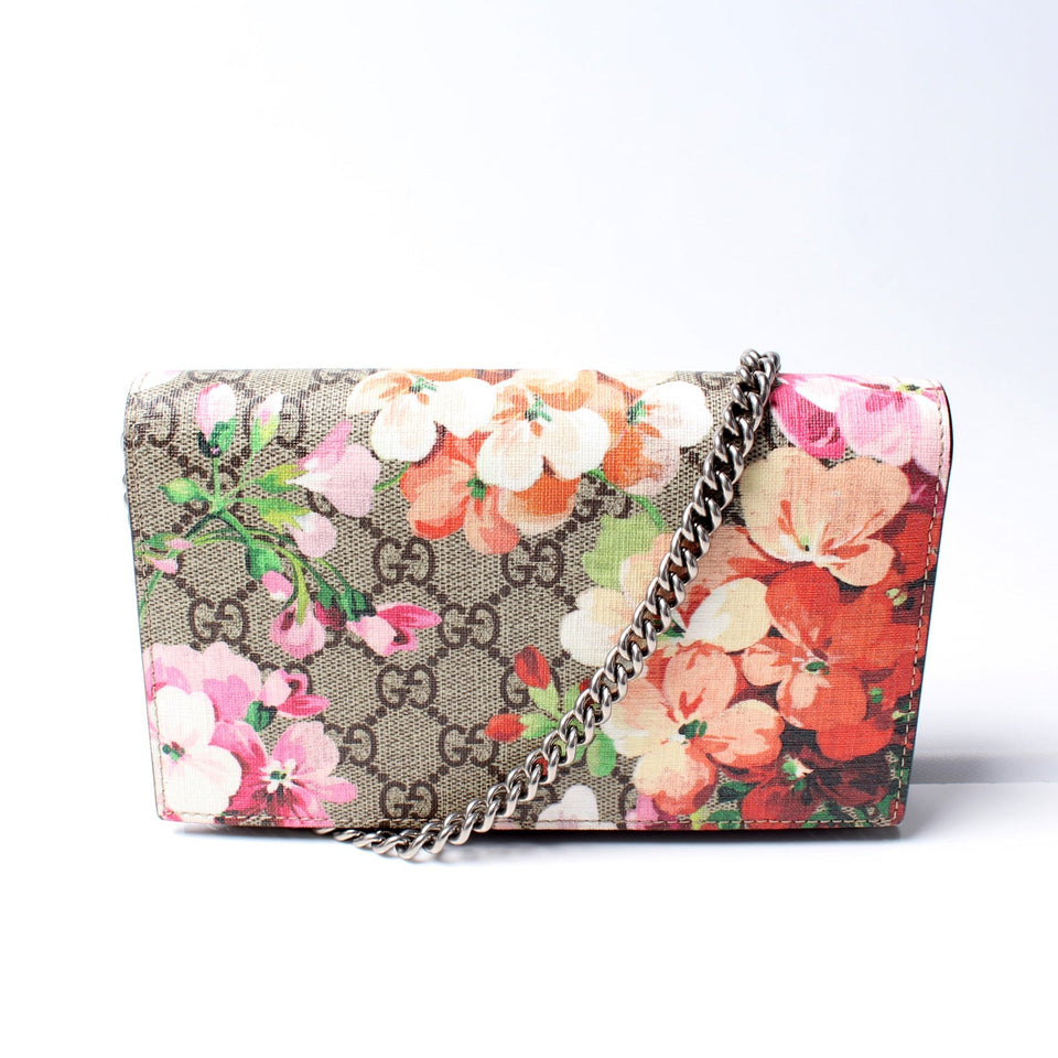 Gucci 402724 Blooms Chain Wallet Bag
