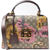 Gucci 453188 Padlock GG Supreme Top Handle Bengal Bag