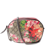 Gucci 409535 GG Supreme Blooms Mini Chain Bag