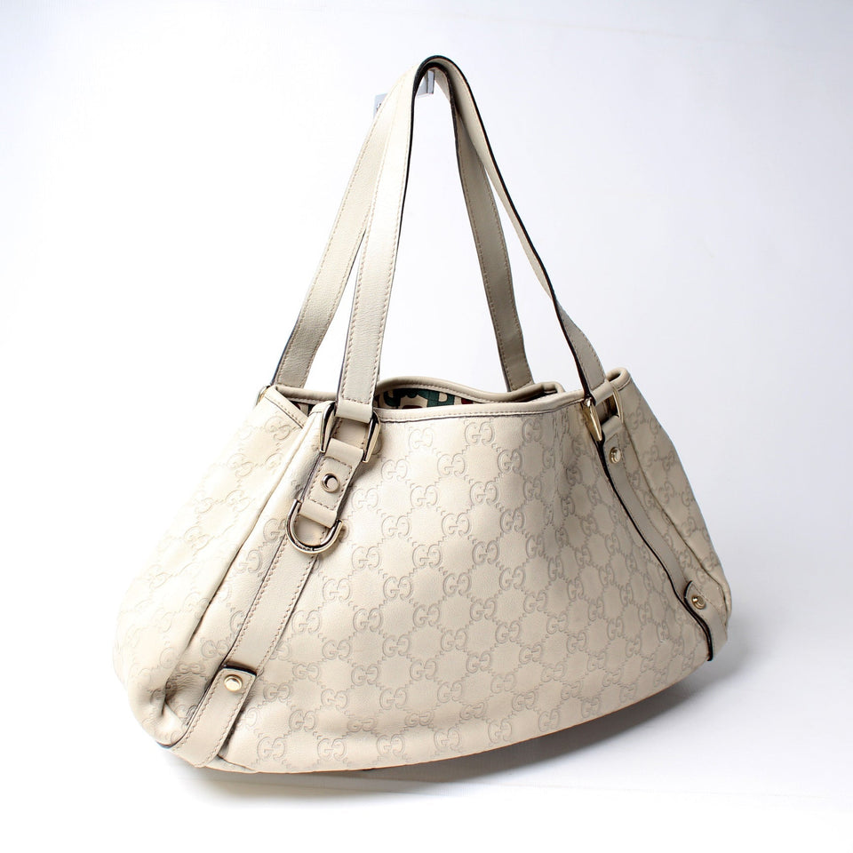 Gucci 130736 Abbey Leather Tote Medium Bag