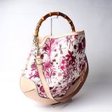 Gucci Peggy Flora Bamboo Hobo Bag